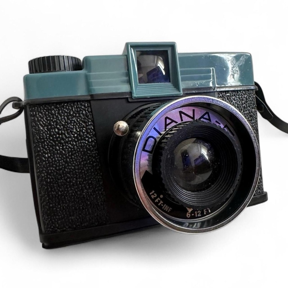Vintage Diana 120mm Film Camera in Teal and Black